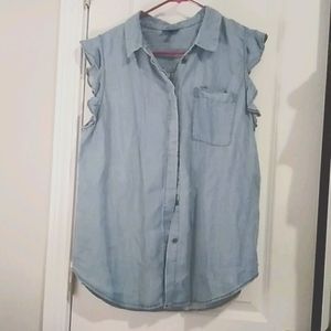 Who What Wear light blue blouse